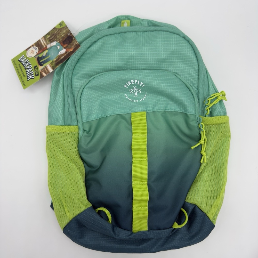 Youth Kids Firefly Backpack School Camping Travel Supplies Drinks Snacks Green